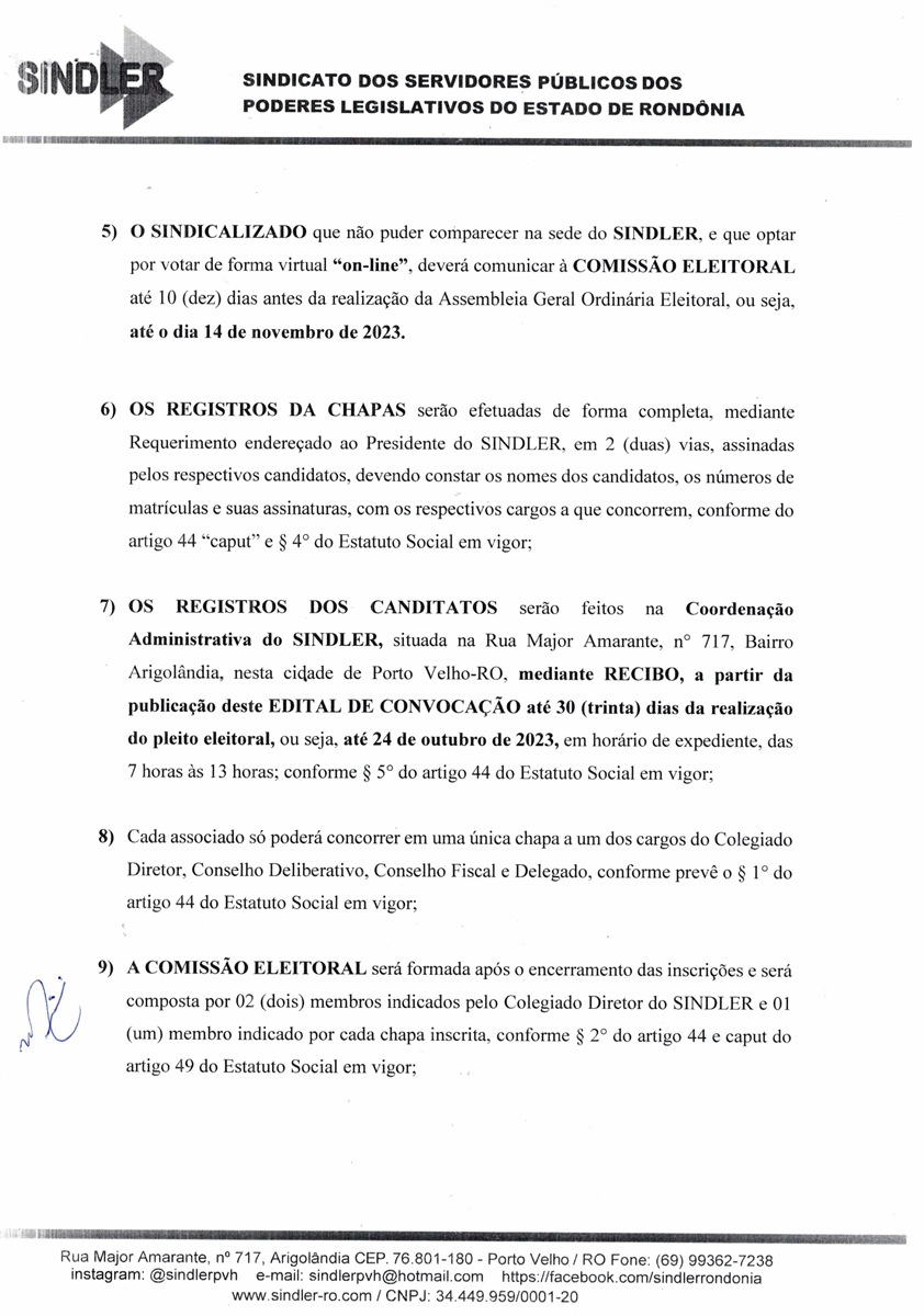 EDITAL DE CONVOCAÇÃO ELEIÇÕES 2023 2