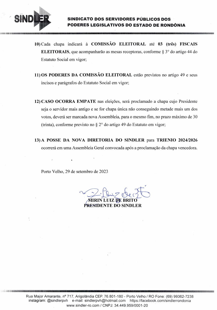 EDITAL DE CONVOCAÇÃO ELEIÇÕES 2023 3