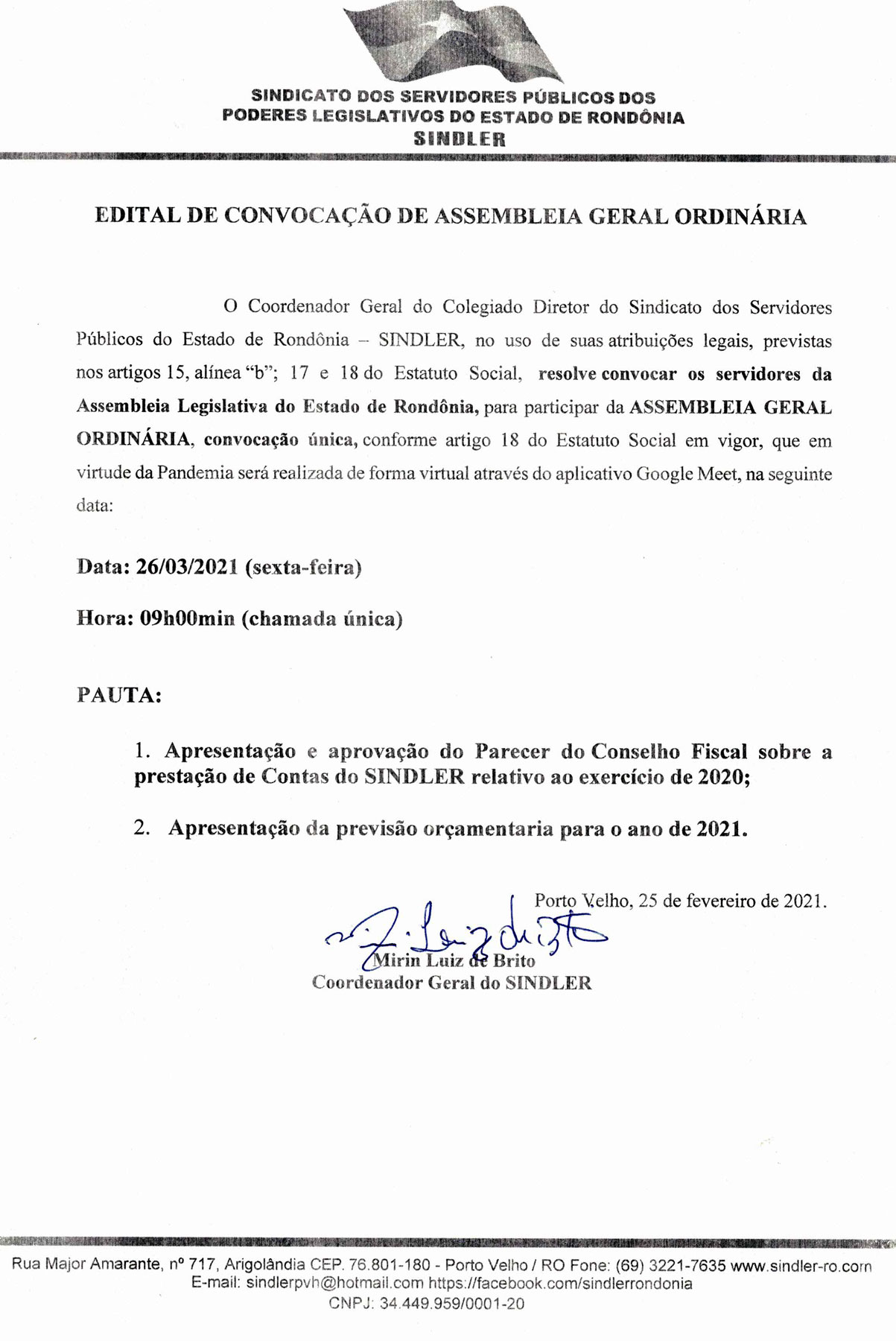 Edital convocacao 26 03 2021